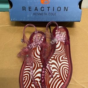 Pink, T-strap sandals